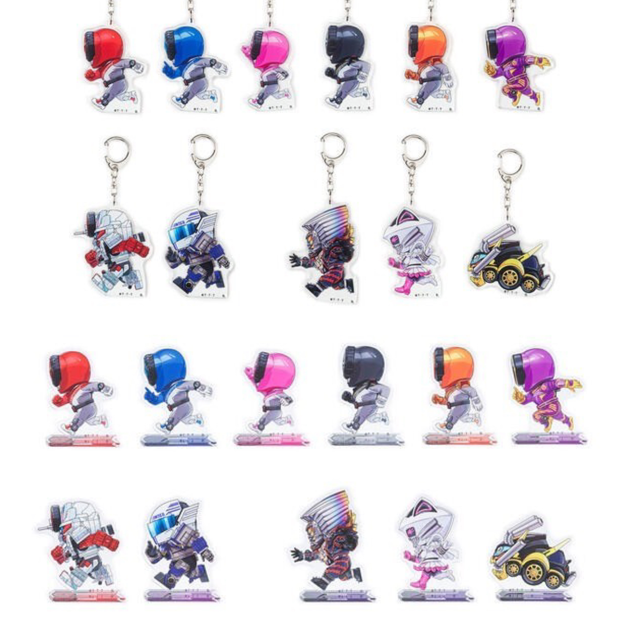 PRE-ORDER : Bakuage Sentai Boonboomger Running Deformed Series Acrylic Keychain / Stand (11 types)