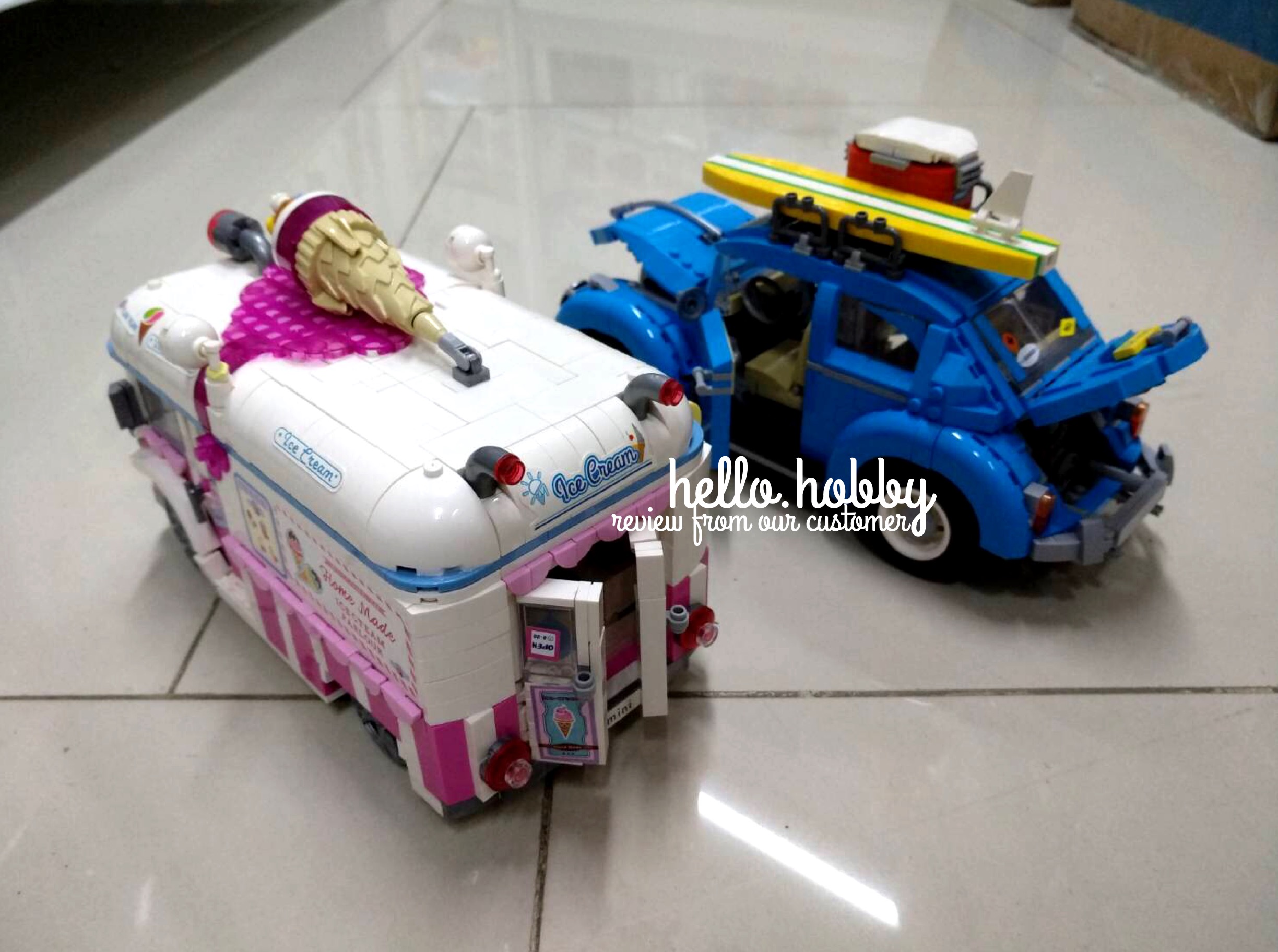 Loz 1114 Blue Beach Car 2 in 1 1392pcs