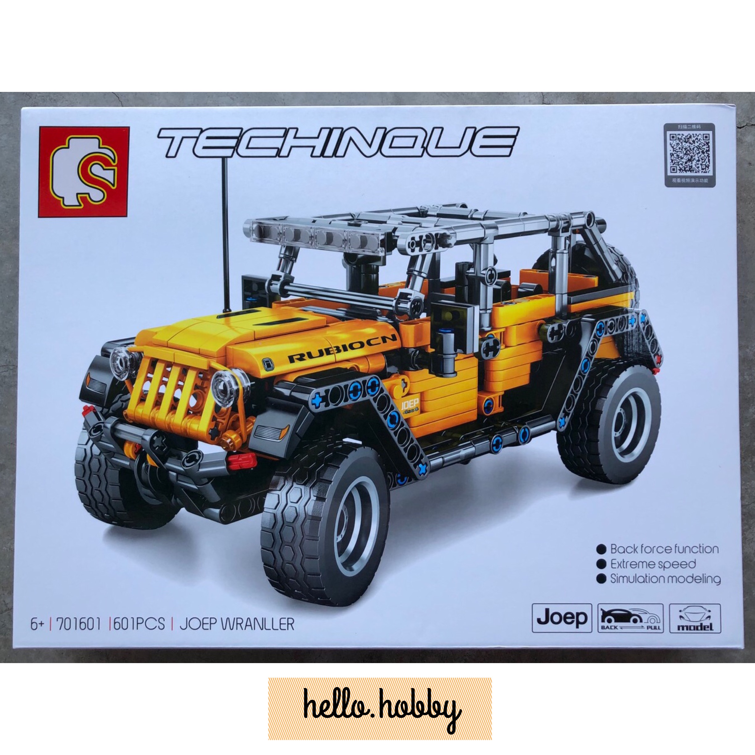 Sembo block 701601 Jeep Wrangler 601pcs