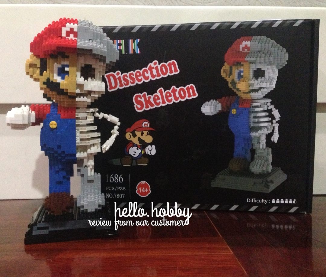 ZRK 7807 Dissection Skeleton Mario 1686pcs