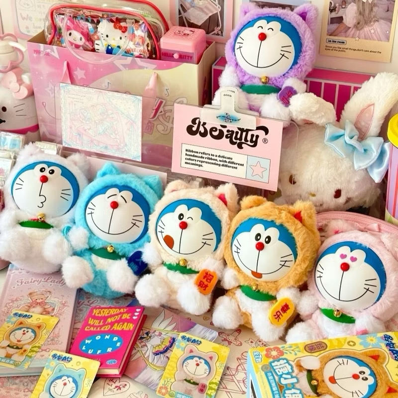 ตุ๊กตาโดเรม่อนกวัก ลิขสิทธิ์แท้ ได้ 1ตัว - Doraemon Doll V1 Wishing Lucky Cat Series by LDCX