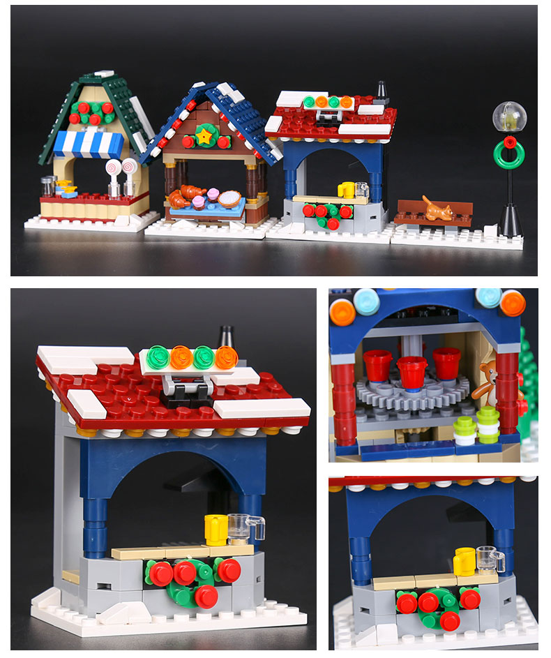 Lepin 36010 Winter Village Market 1412pcs