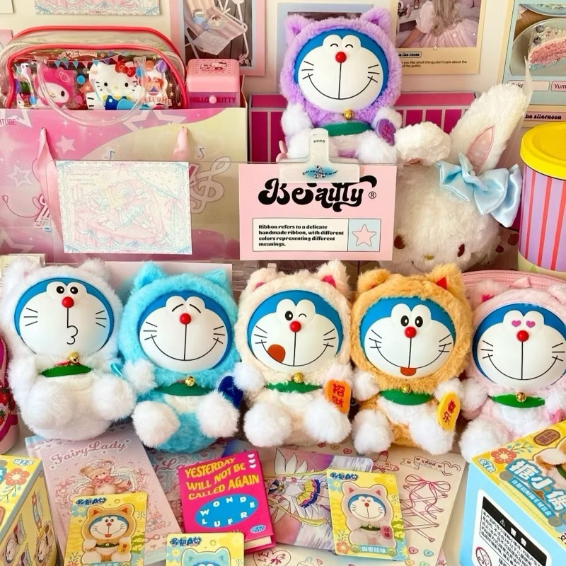 ตุ๊กตาโดเรม่อนกวัก ลิขสิทธิ์แท้ ได้ 1ตัว - Doraemon Doll V1 Wishing Lucky Cat Series by LDCX