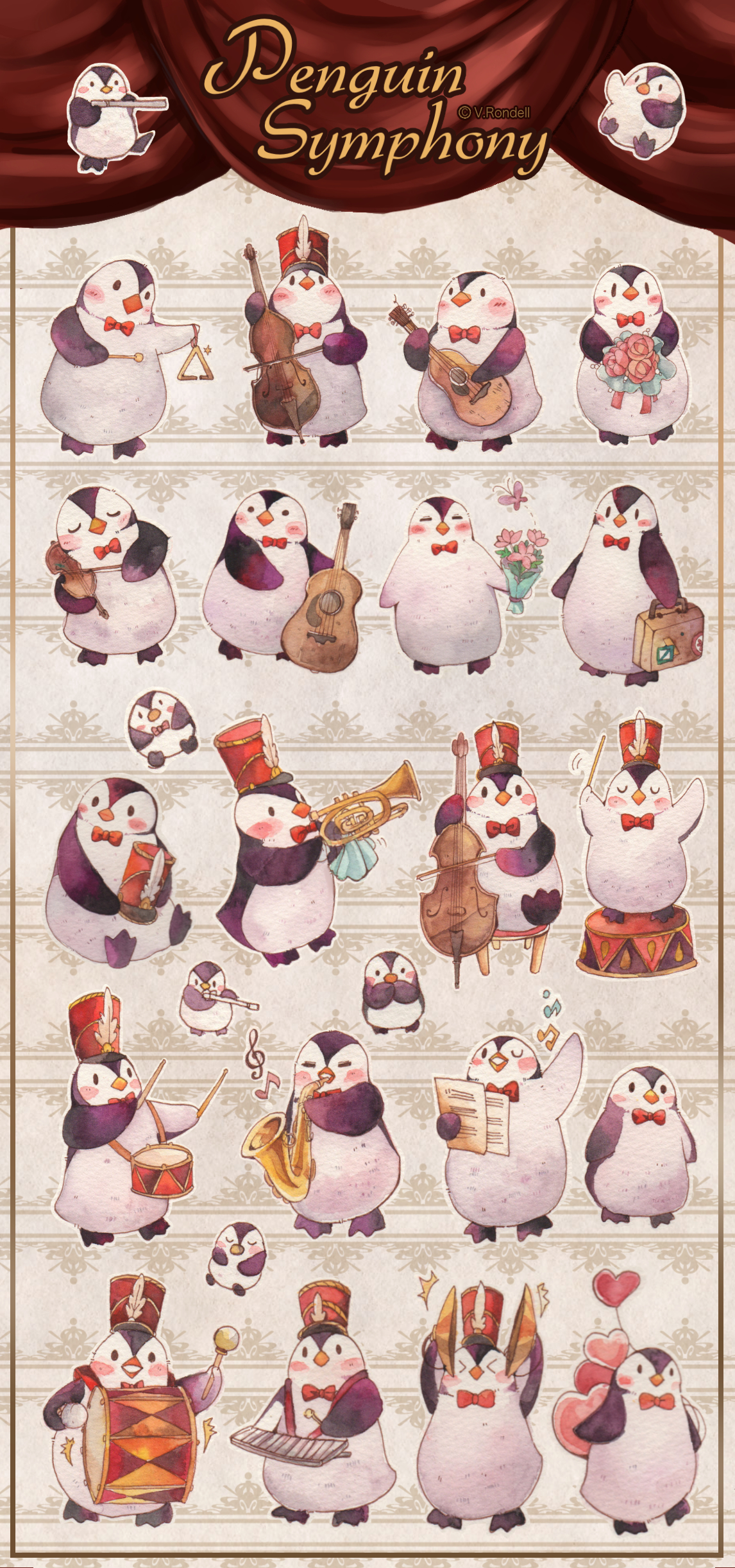 Penguin Symphony Sticker