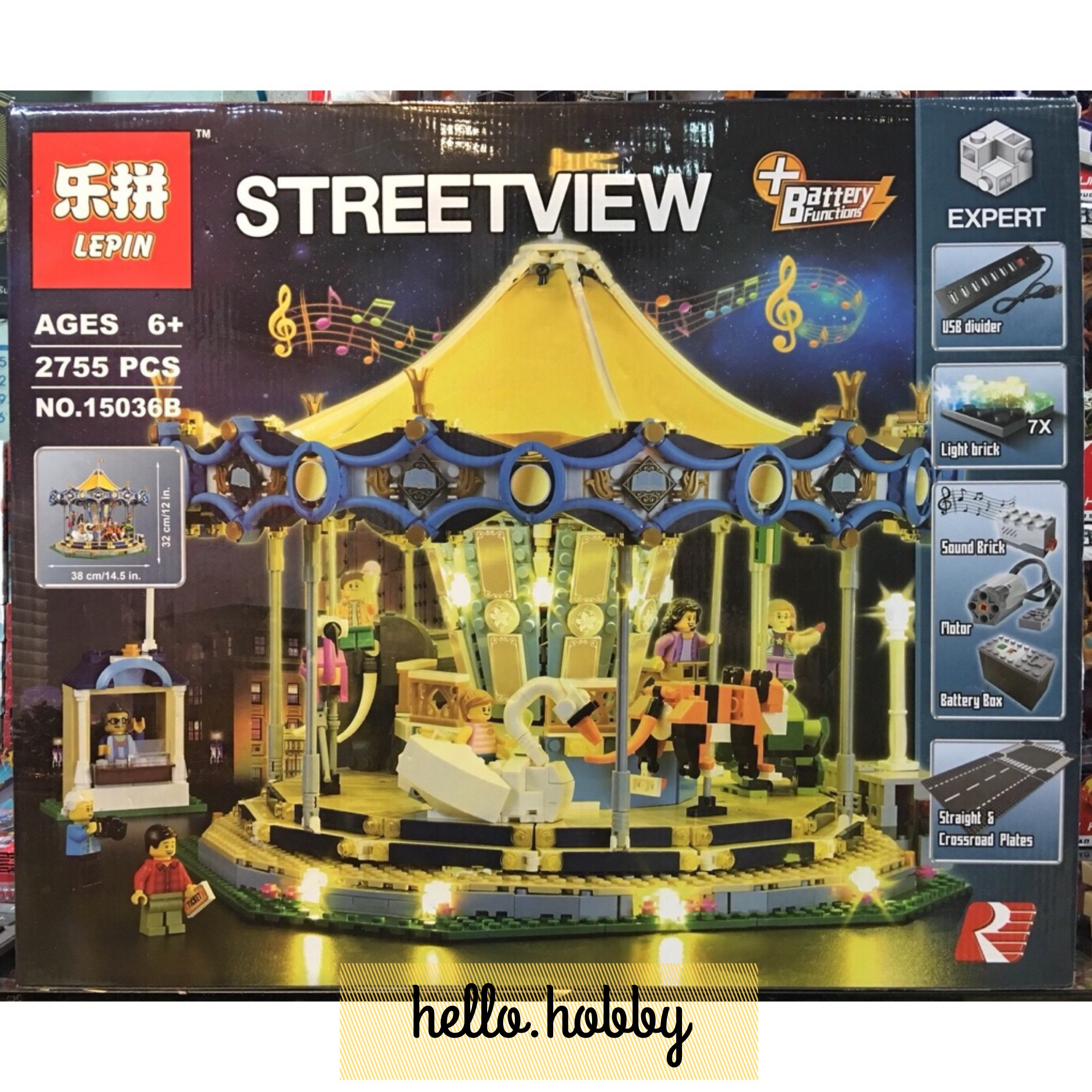 Lepin 15036B The 10th Anniversary Carousel with Light 2755pcs