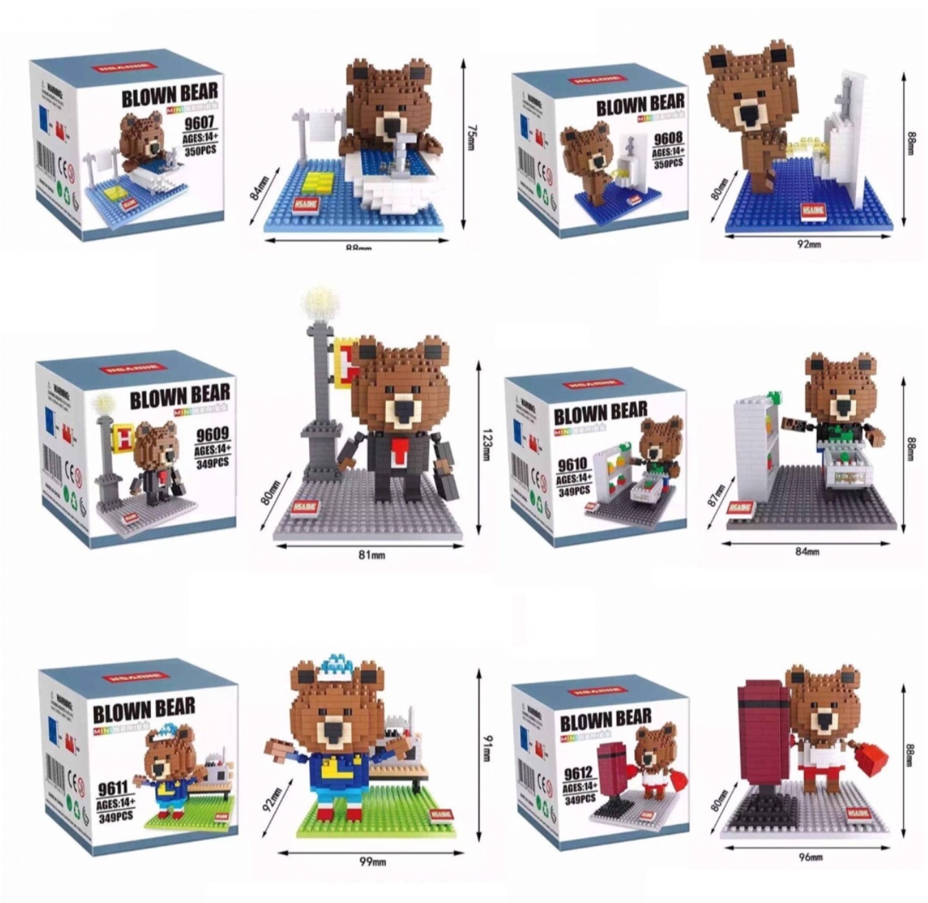 Hsanhe 9607-9612 Line Town Brown