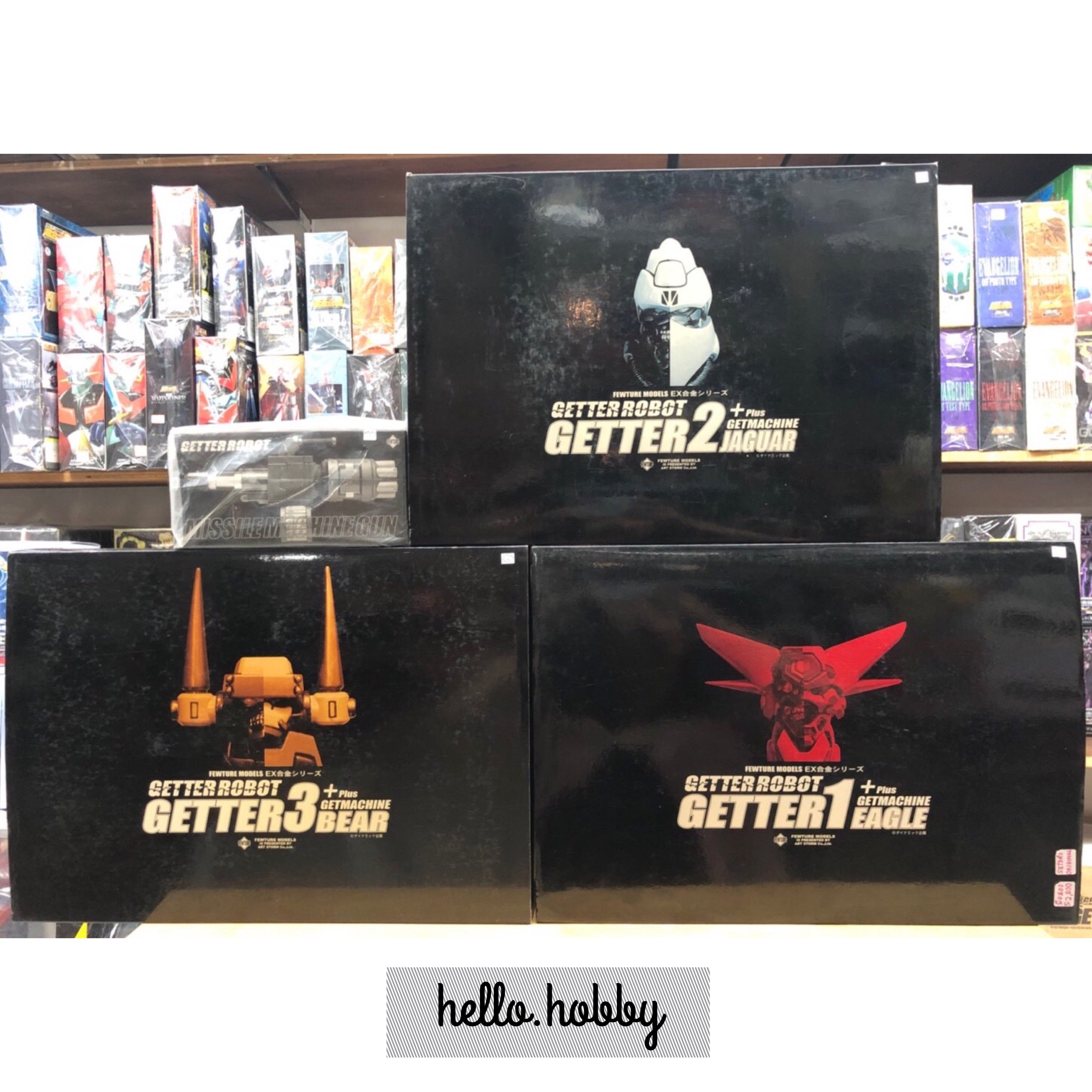 Fewture EX Gokin Getter Robot 1 2 3 Getmachine Eagle jaguar Bear + Machine Gun (มือสอง 90% มีตำหนิสีแตก)