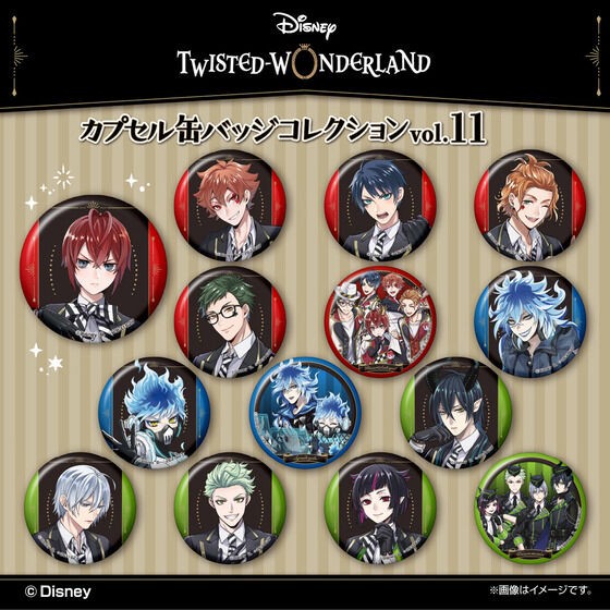 PRE-ORDER : Disney Twisted Wonderland Capsule Can Badge Collection vol.11 - 12 (Random)