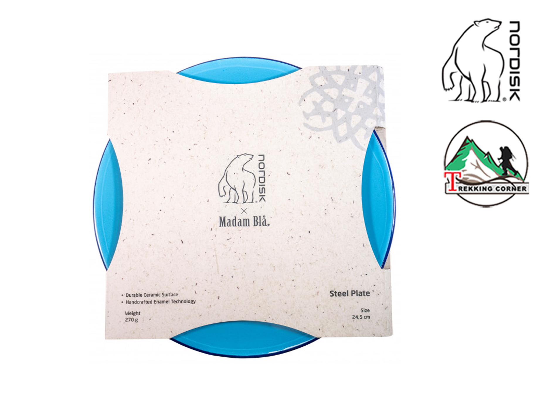 Nordisk Madam Bla Plate ø24cm Sky Blue