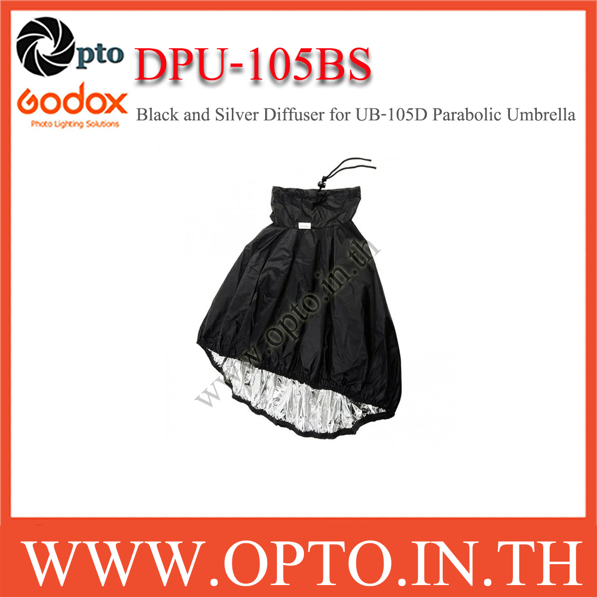 Godox DPU-105BS Black and Silver Diffuser for UB-105D Parabolic Umbrella (ไม่รวมร่ม)