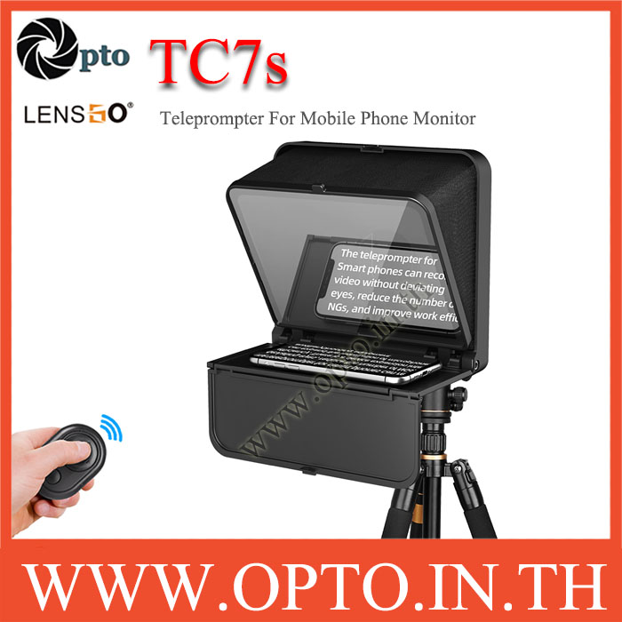 TC7s LensGo Teleprompter For Mobile Phone พรอมเตอร์ ใช้กับมือถือได้ทุกขนาด ถ่ายได้ทั้งแนวตั้งและแนวนอน