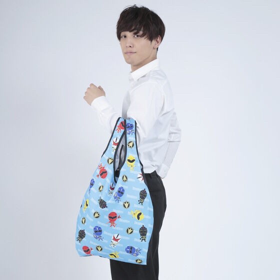 PRE-ORDER : Bakuryu Sentai Abaranger / Ninpuu Sentai Hurricaneger Deformed Foldable Tote Bag (medium)