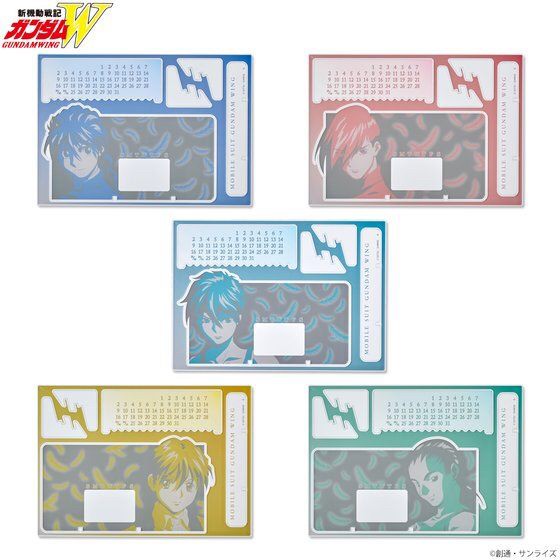 PRE-ORDER : New Mobile Report Gundam Wing Tri-Color Item Acrylic Stand Calendar
