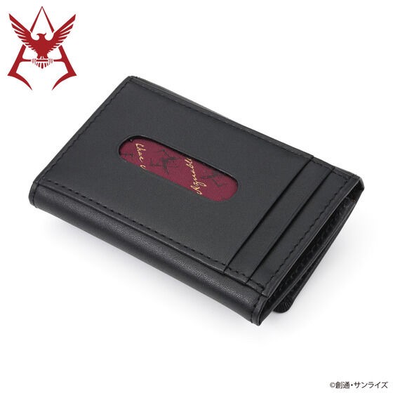 PRE-ORDER : Mobile Suit Gundam Leather Item Collection Char Mark Silver Ver. Pass & Key Case