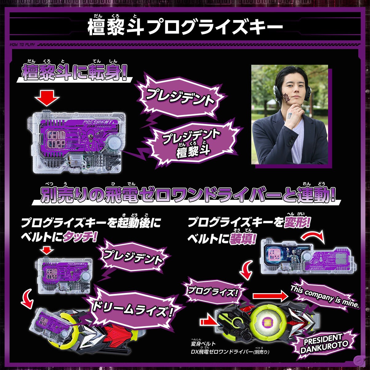Masked Rider Ex-Aid - Kamen Rider Genm DX Genm Musou Gashat + Thousand Ark & Dan Kuroto Progrise Key Set by Premium Bandai (Limited)
