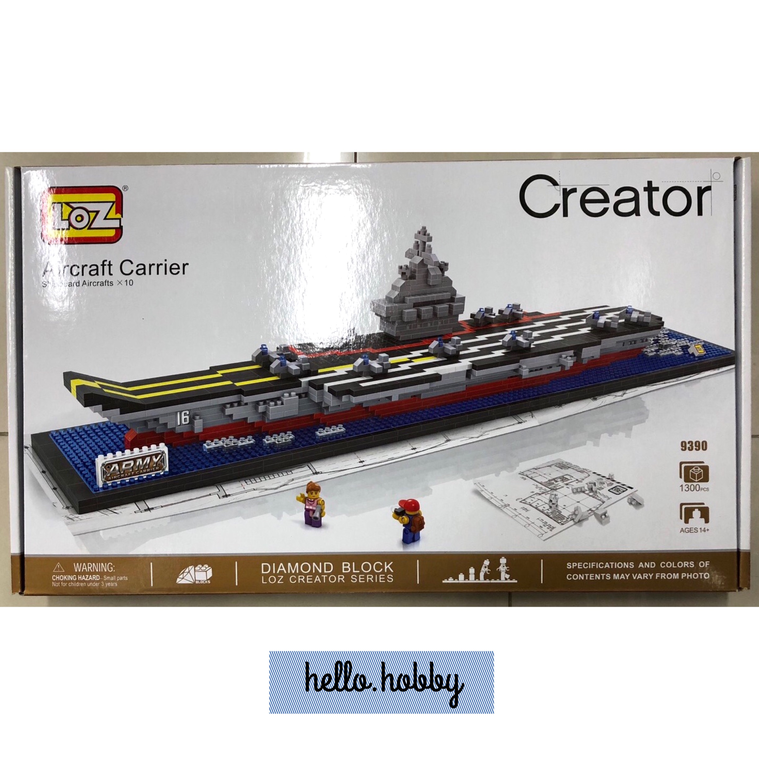Loz 9390 Aircraft Carrier 1300pcs