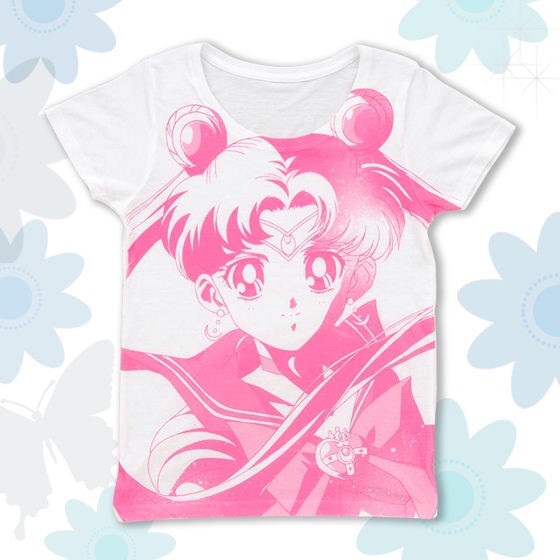 PRE-ORDER : Sailor Moon Full Print T-shirt Face Pattern White