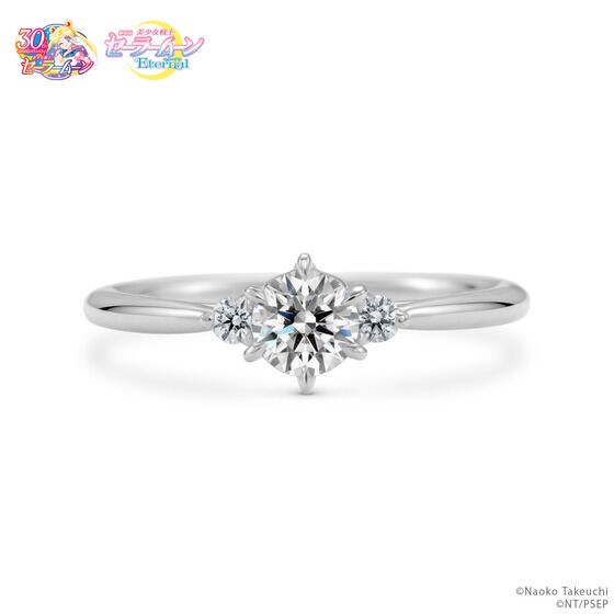 PRE-ORDER : Crisis Moon Compact Ring Silver (Including Cubic Zirconia)