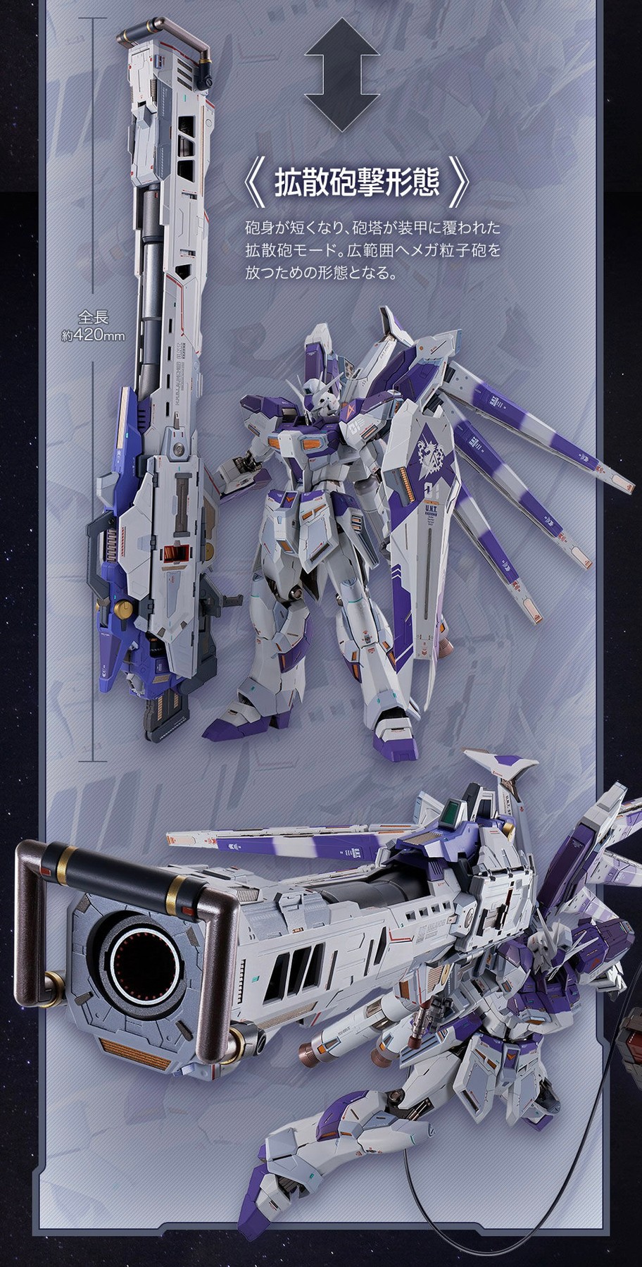 PRE-ORDER : METAL BUILD Hi-ν Gundam Exclusive Hyper Mega Bazooka Launcher Option Set
