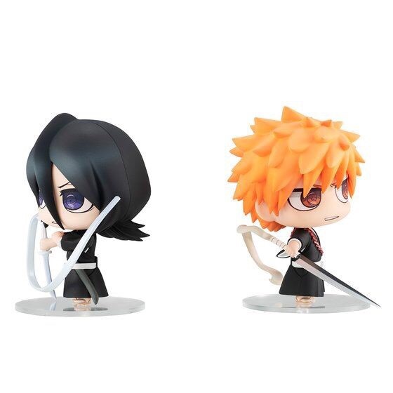PRE-ORDER : Chimi Mega Buddy Series! BLEACH : Ichigo Kurosaki & Rukia Kuchiki Shinigami Set (with limited benefits)