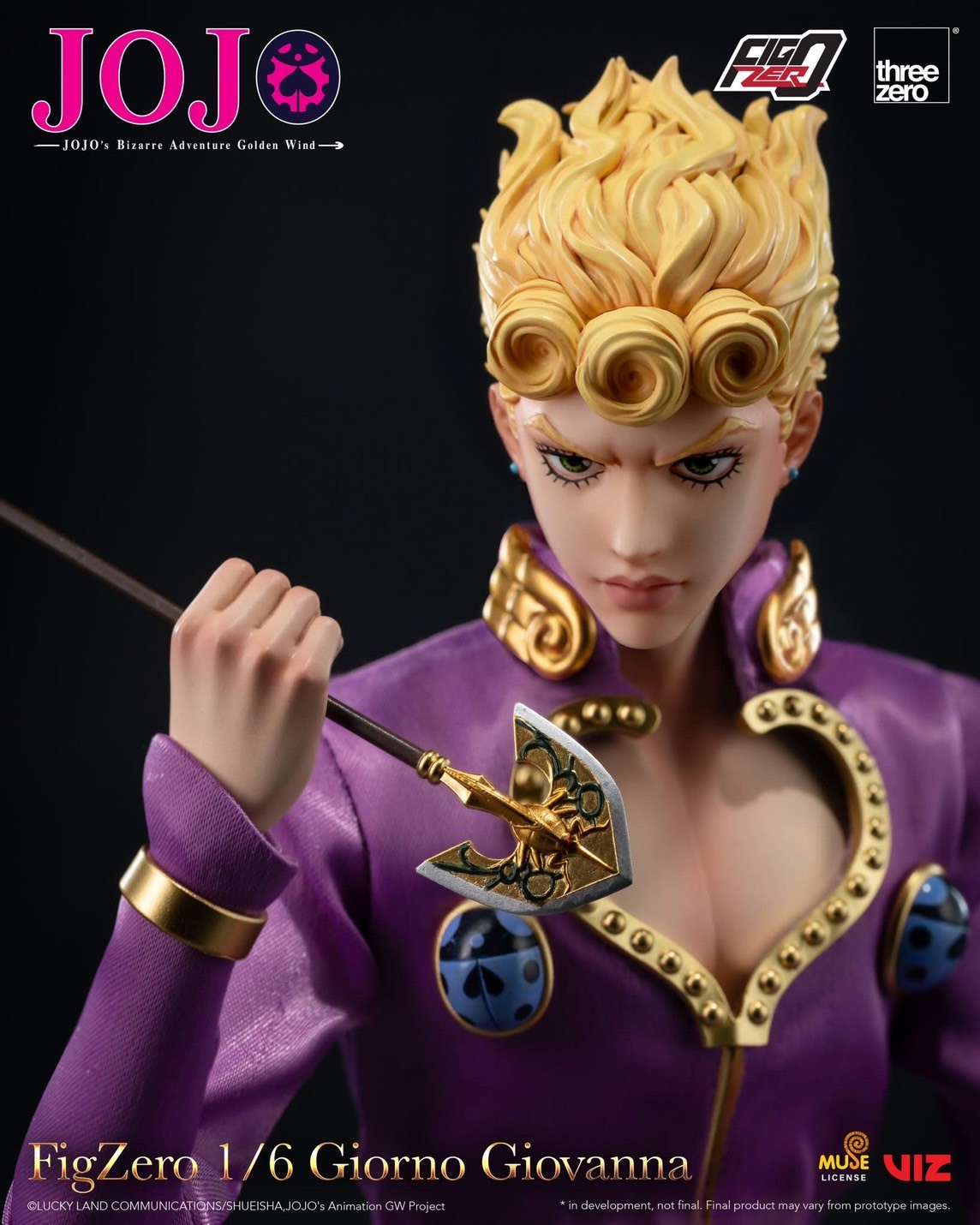 Pre-order : JOJO’s Bizarre Adventure: Golden Wind FigZero Giorno Giovanna 1/6 Scale Figure by Threezero
