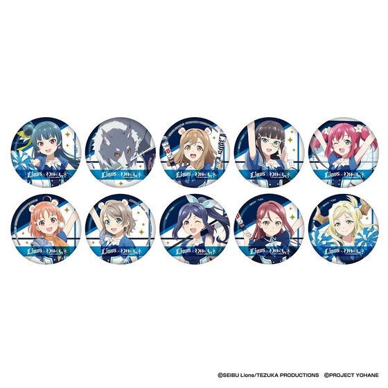 PRE-ORDER : Phantasm John -SUNSHINE in the MIRROR- × Saitama Seibu Lions Trading Can Badge (10 types in total) (Random)