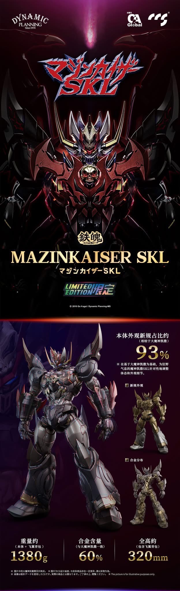 Mortal Mind Mazinkaiser SKL (Final Count) Limited Edition Diecast Action Figure by CCS Toys