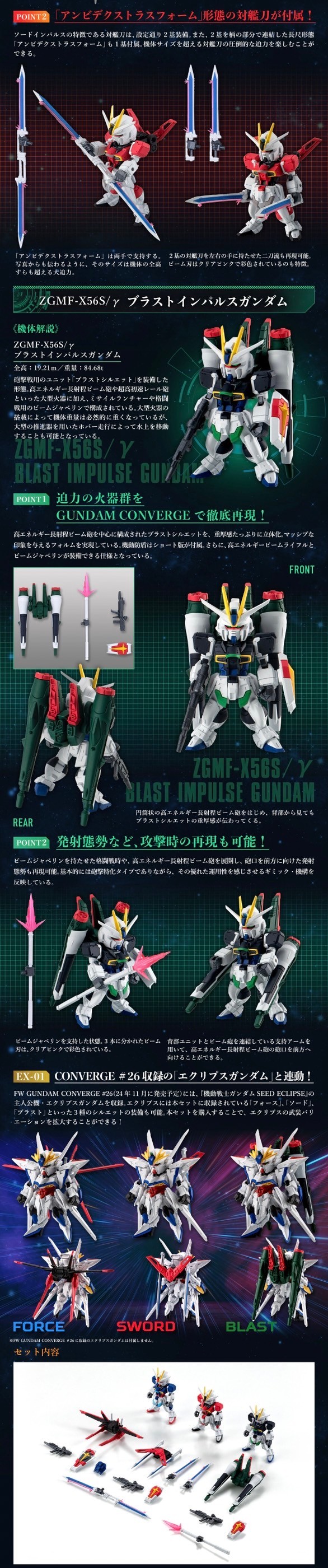PRE-ORDER : FW GUNDAM CONVERGE IMPULSE GUNDAM SILHOUETTE SET