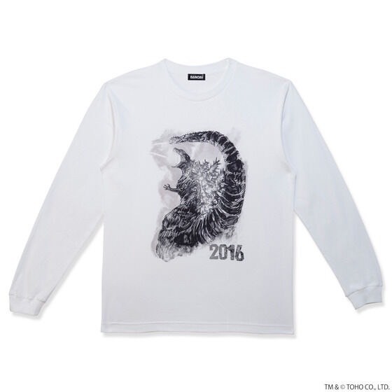 PRE-ORDER : Godzilla Monochrome Design Long Sleeve T-shirt