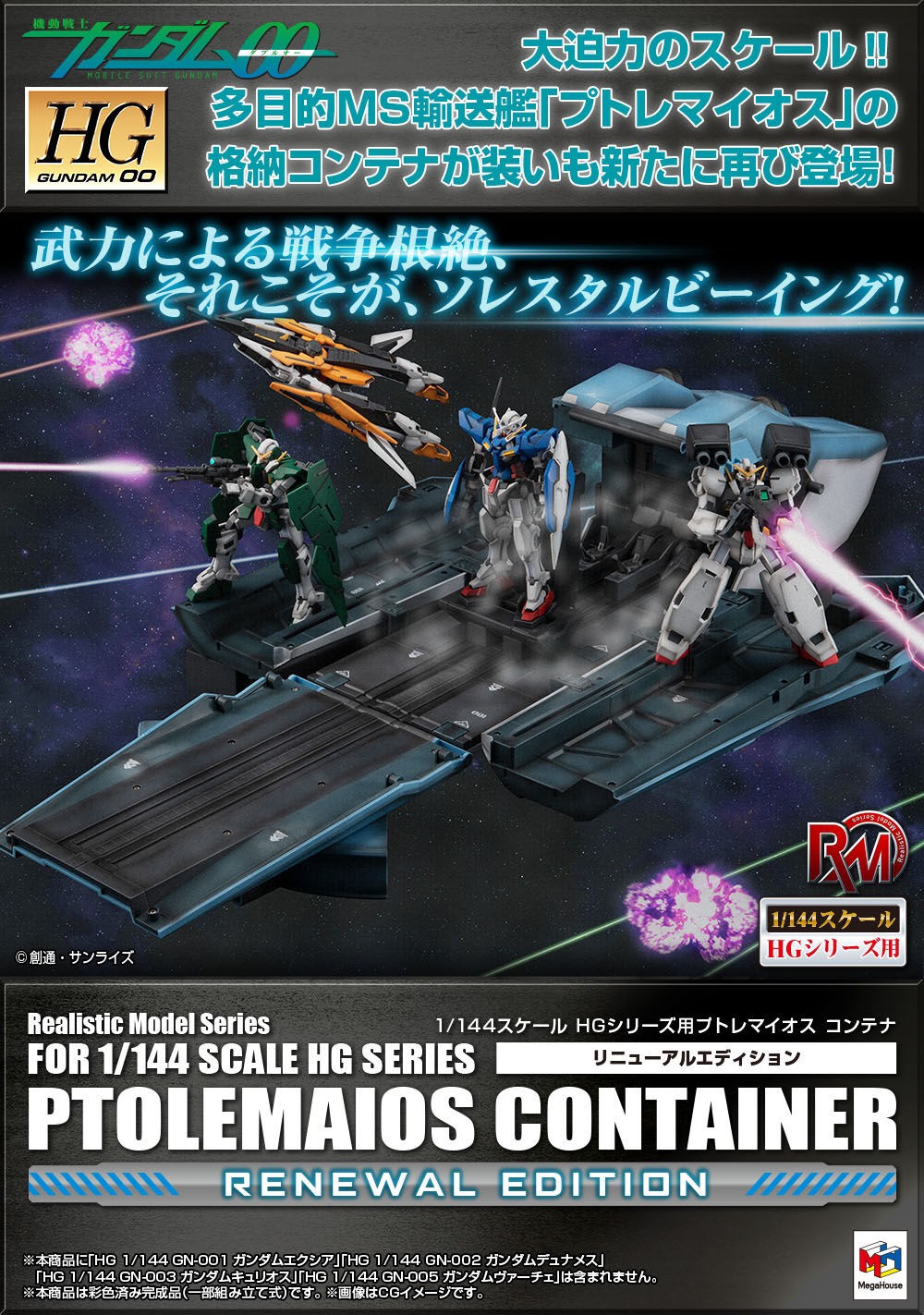 PRE-ORDER : Realistic Model Series Mobile Suit Gundam 00 (For 1/144 HG series) Ptolemaios Container (RENEWAL EDITION)