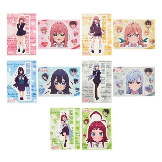 PRE-ORDER : The 100 Girlfriends Who Really, Really, Really, Really, Really Love You Big Clear Stickers That Can Be Pasted and Peeled Off (10 types in total) (Random)