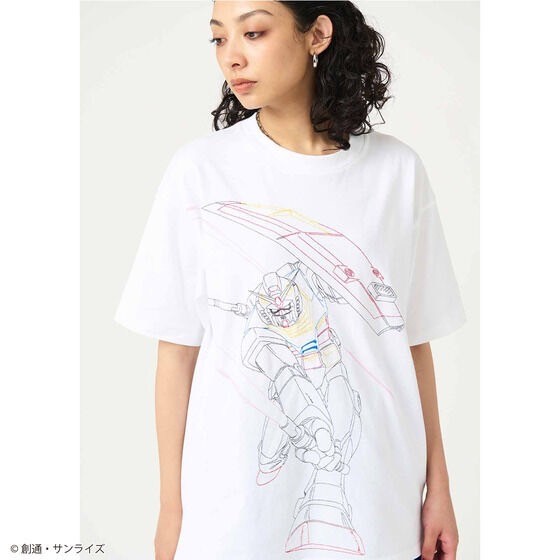 PRE-ORDER : STRICT-G graniph "Mobile Suit Gundam" Short Sleeve Embroidered T-Shirt RX-78-2 Gundam (Beam Saber Big Silhouette T-Shirt)