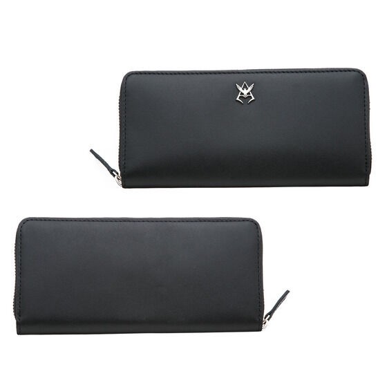 PRE-ORDER : Mobile Suit Gundam Leather Item Collection Char Mark Silver Ver. Long Wallet