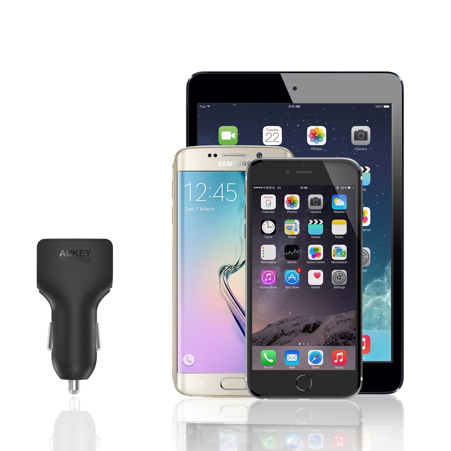 CC-S3 | ที่ชาร์จในรถ Aukey USB 2-port Car Charger