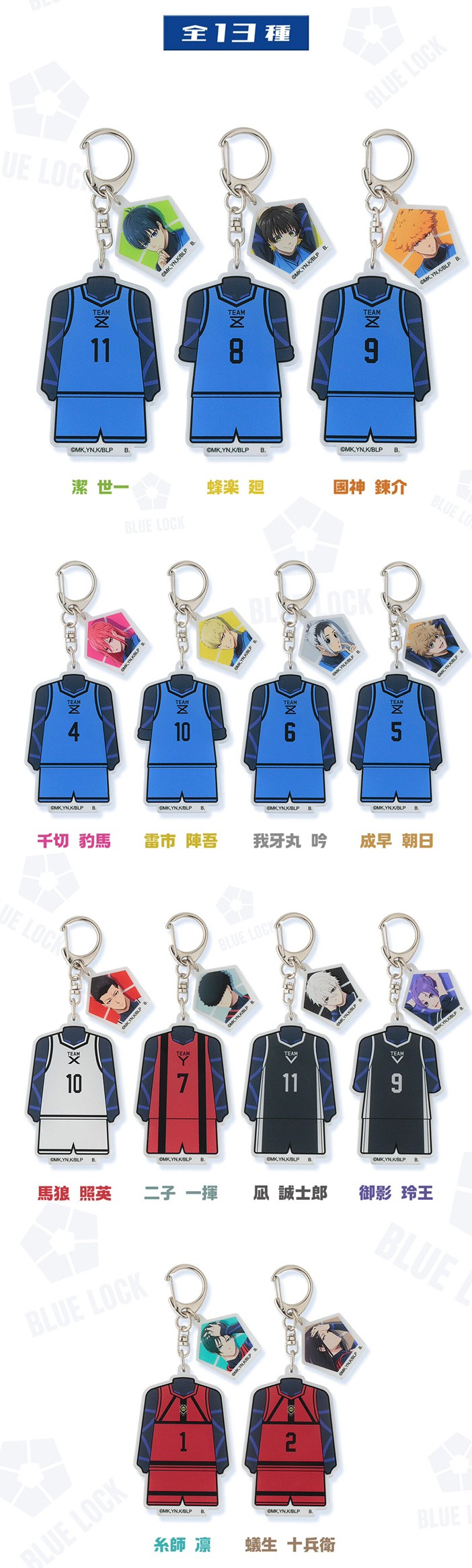 PRE-ORDER : [Hapikuro!] Blue Lock Acrylic Keychain (Random)