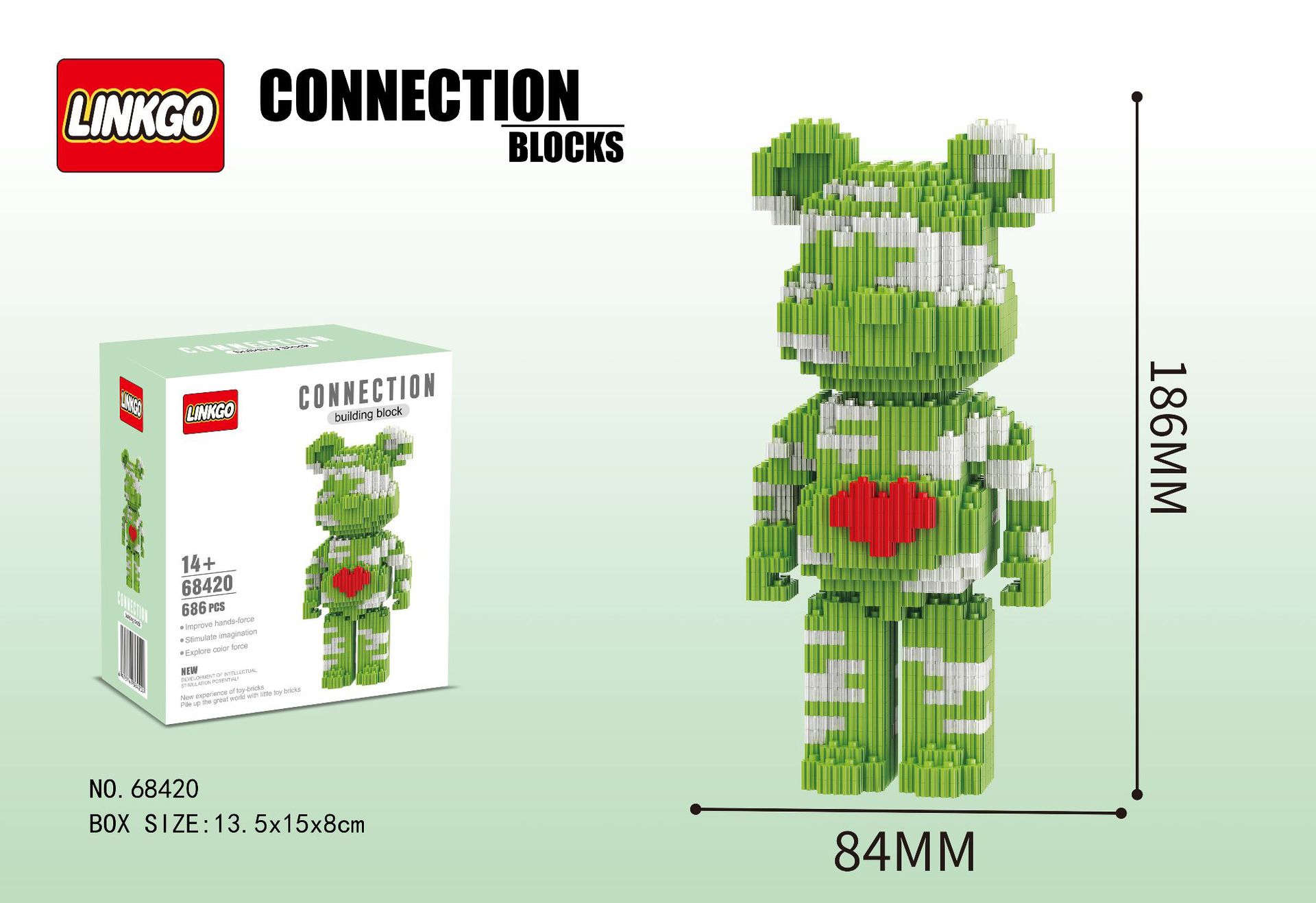 Linkgo 68395-68400 Bearbrick