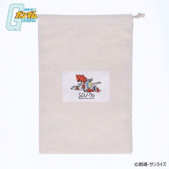 PRE-ORDER : Mobile Suit Gundam White Base/Midea Handwritten Design Drawstring purse (2 types in total)