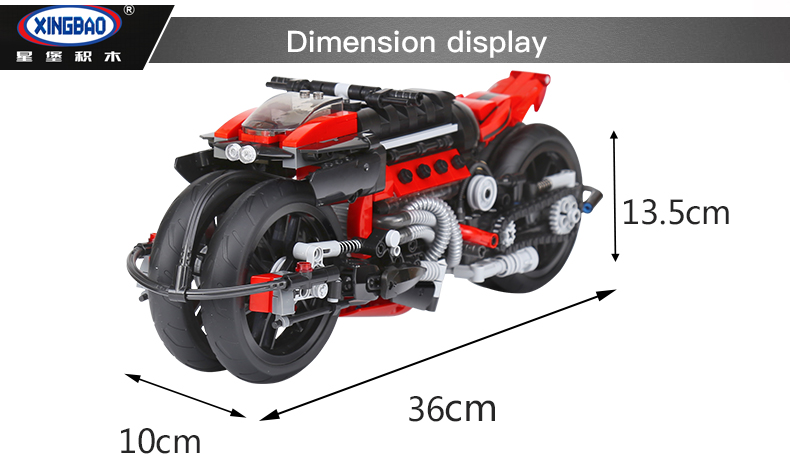 Xingbao XB-03021 Dream-Car Sci-Fi Motorcycle LM847 Lazareth 680pcs