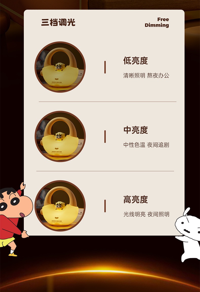 โคมไฟชินจัง ลิขสิทธิ์แท้ - Crayon Shinchan Handheld Lantern Good Night Series LED Lamp