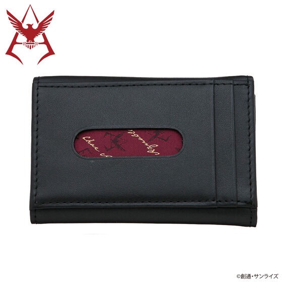 PRE-ORDER : Mobile Suit Gundam Leather Item Collection Char Mark Silver Ver. Pass & Key Case