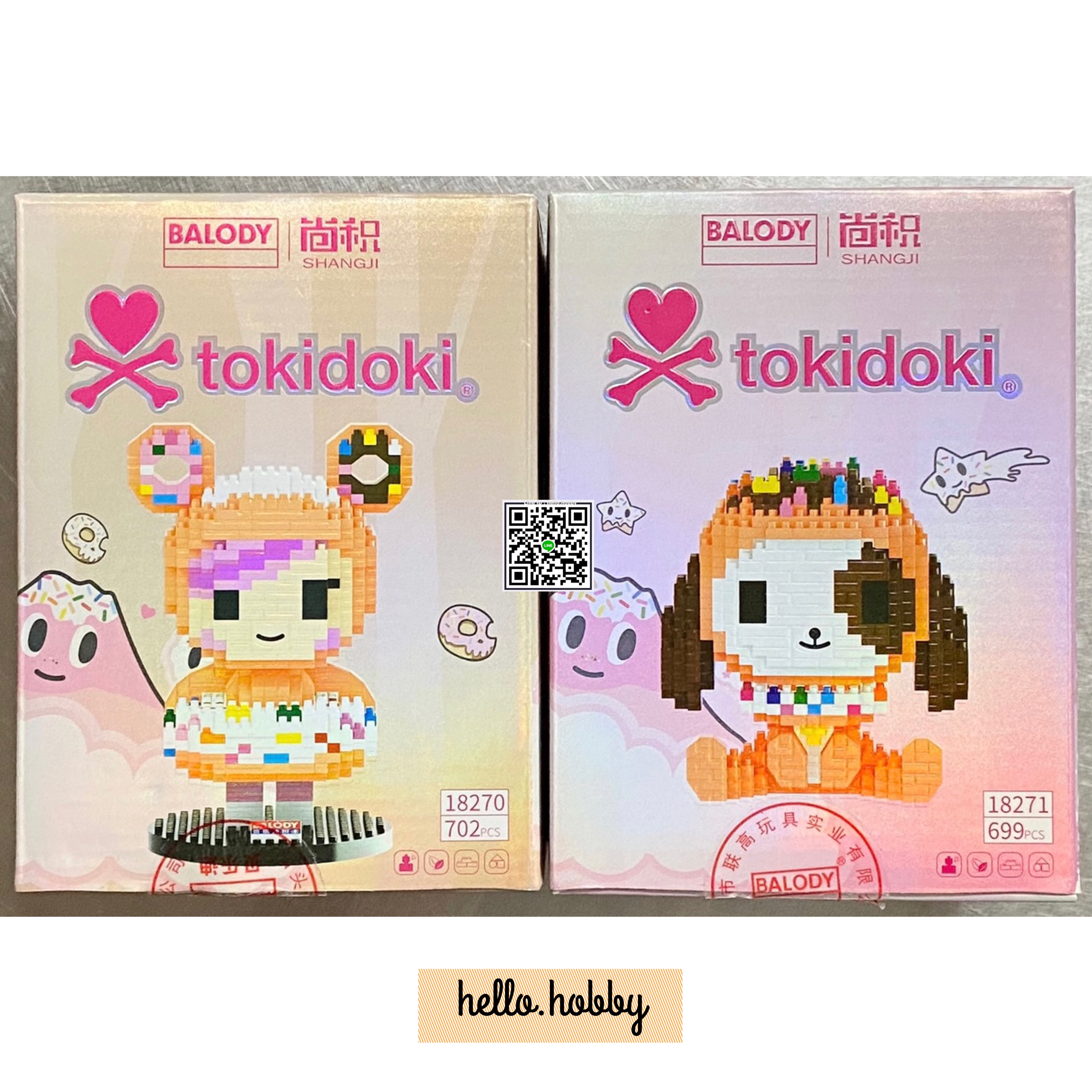 Balody 18270-18271 Tokidoki - Donutella and her sweet friends - Donutella & Donutino