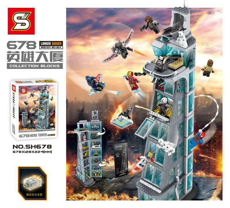 SY SH678 The Avengers Tower 1209pcs