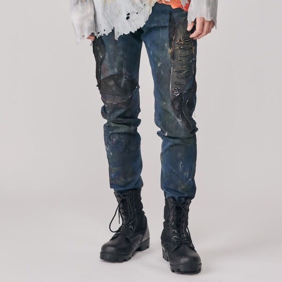 PRE-ORDER : Kamen Rider Gotchard x h.NAOTO Gotchard Daybreak Grunge Style Denim