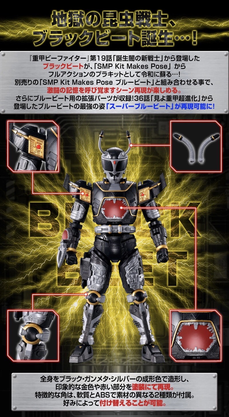 PRE-ORDER : SMP Kit Makes Pose Juukou B-Fighter Black Beat & Super Blue Beat Parts Set