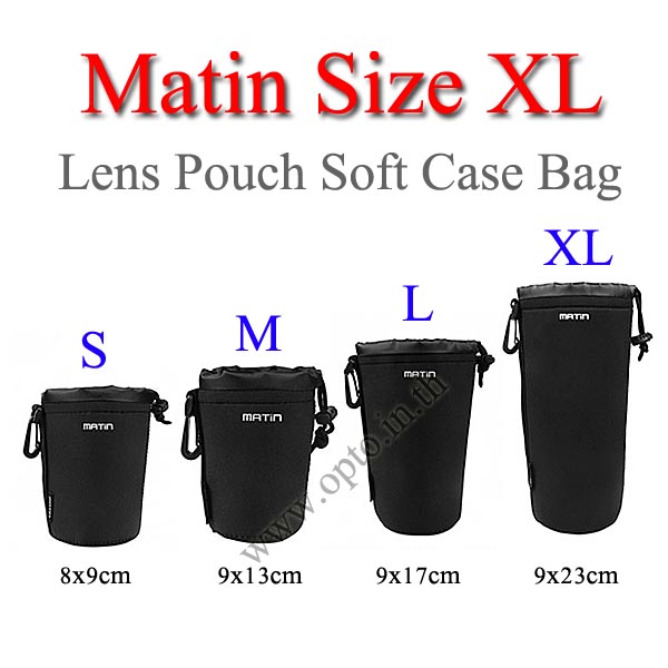Size XL Matin Lens Pouch Soft Case กระเป๋าใส่เลนส์แบบซอฟ์ทเคส กว้าง9*สูง23cm