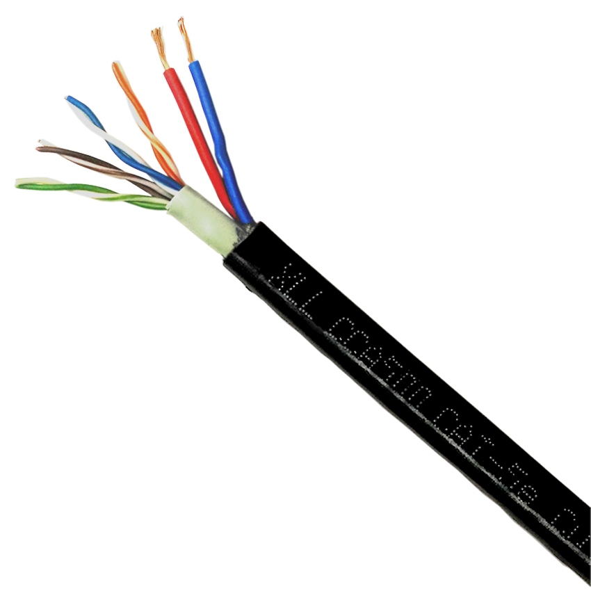 XLL-CAT5E Outdoor 350MHz + DC(สายไฟ) 305เมตร