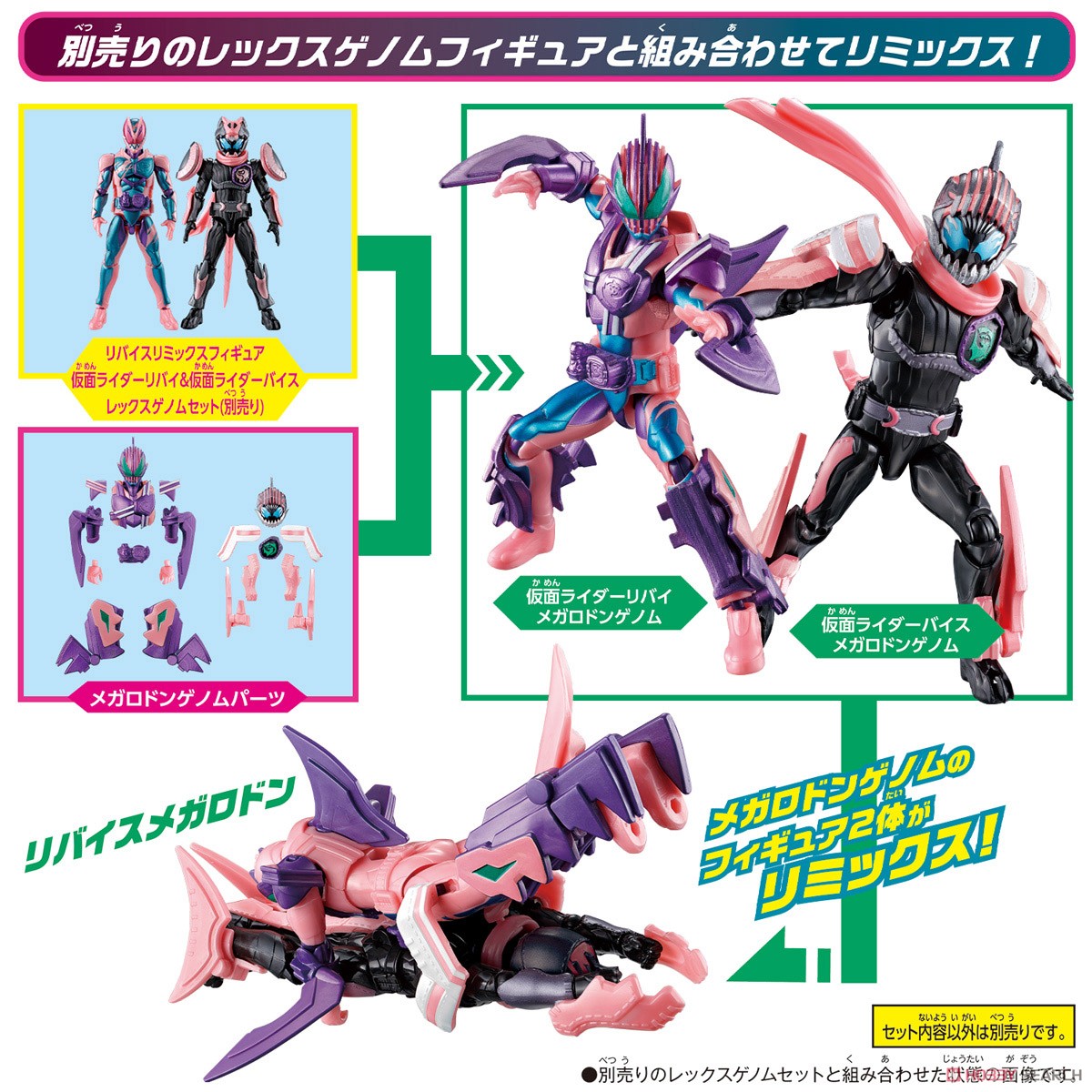 Masked Rider Revice - Revice Remix Figure Megalodon Genome & Eagle Genome Set by Bandai