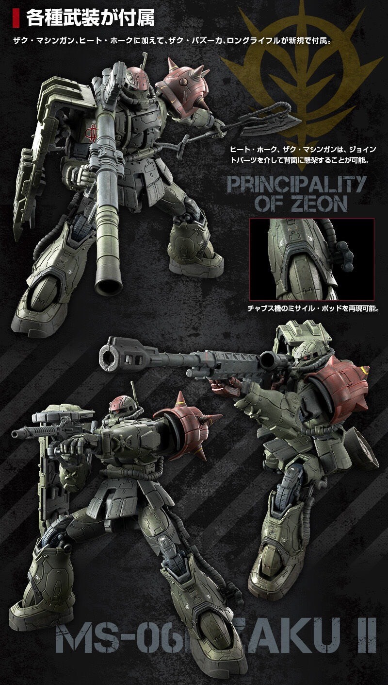 PRE-ORDER : HG 1/144 ZAKU Ⅱ F TYPE CHUBS & KALE + ZAKUⅡ (UNIDENTIFIED TYPE) SOLARI CUSTOM PARTS SET (RFV) Plastic Model