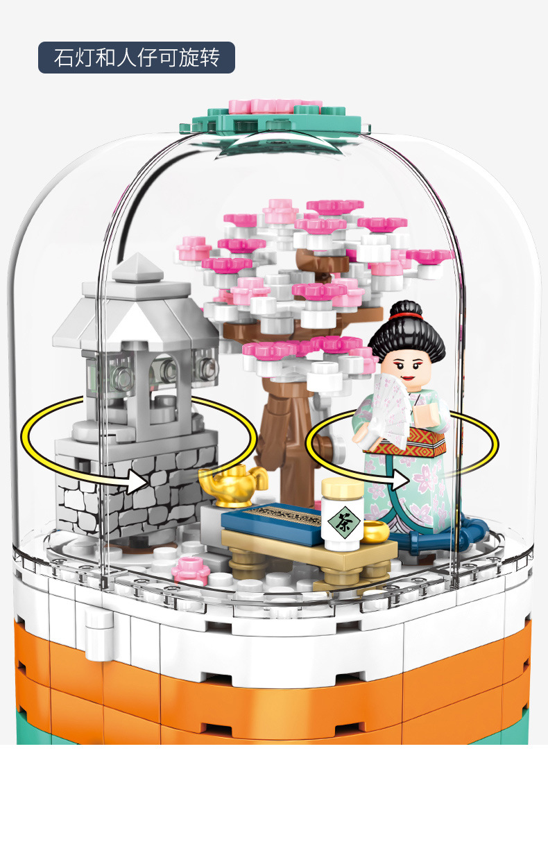 Sembo Block 601077 Japanese mini street Cherry Blossom 259pcs (มีไฟ)