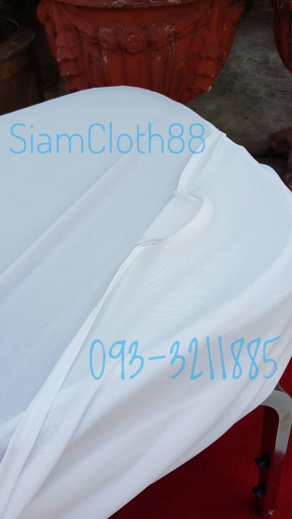 ผ้าคลุมเก้าอี้นวมเหล็ก ทรง A แบบเรียบตึง